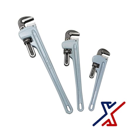 X1 Tools Aluminum Pipe Wrench Set of 3 14, 18 and 24 1 X1E-HAN-WRE-PIP-9050x1